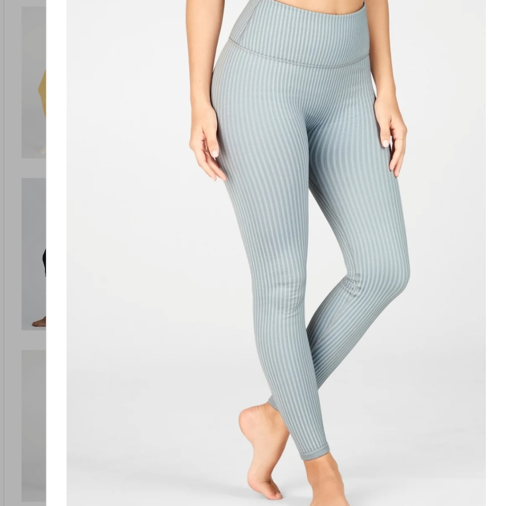 Fabletics High Waisted Seamless Light Blue Leggings